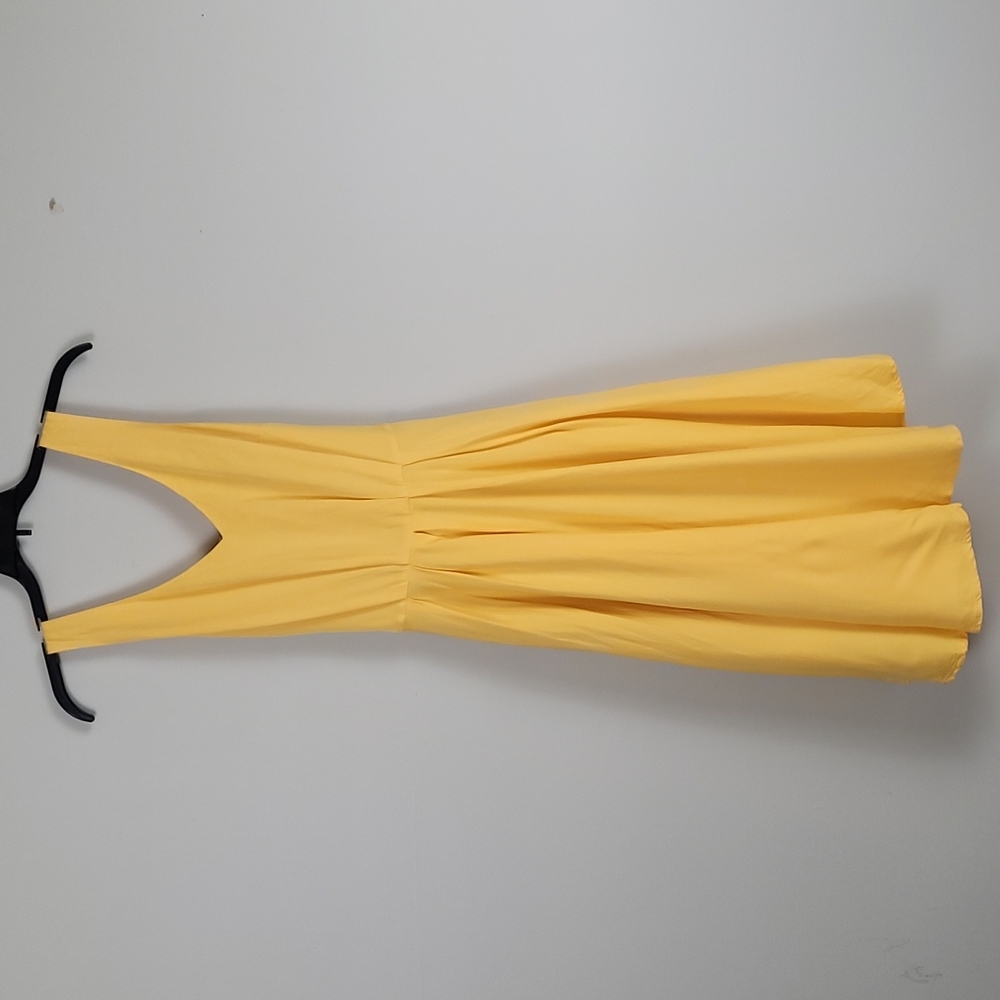Modcloth Brilliant Motivation yellow swing tie back dress